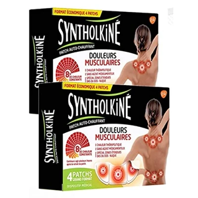 Image de SyntholKiné Patch Chauffant Grand Format Spécial Dos Lot de 2 Boîtes 4 Patchs
