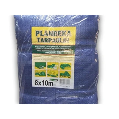 Image de Tarpaulin Bâche avec œillets en métal Légère Imperméable Portable Pour Tente Voiture Camping Randonnée Extérieur 8 x 10 m