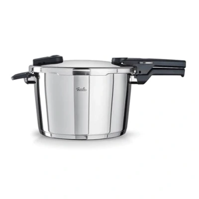 Image de Fissler Vitaquick Autocuiseur (8 l, 26 cm) Marmite À Pression En Acier Inoxydable, 2 Niveaux De Cuisson, Fabrication Allemagne, Compatible Induction