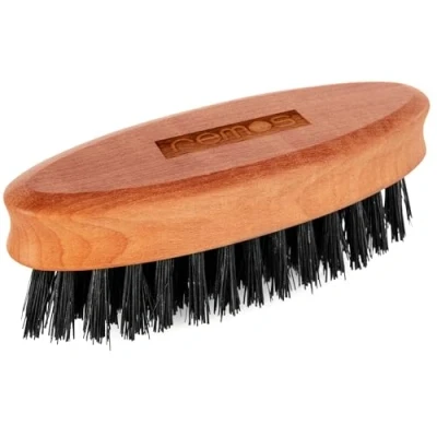 Image de REMOS Brosse à barbe en bois de poirier local avec poils sanglier