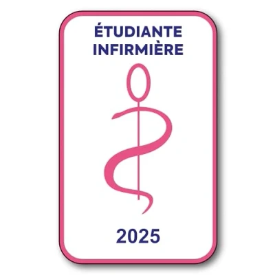 Image de SIGNAL SAFETY Autocollant Sticker Vignette Caducée 2024 pour Pare Brise en Vitrophanie V6 Étudiante Infirmière