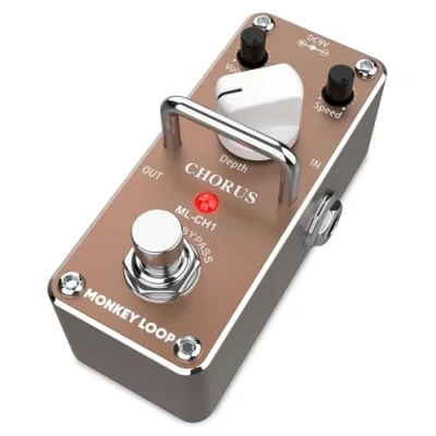 Image de MONKEY LOOP ML CH1 Pédale d&#039;effets Chorus pour Guitare électrique avec Effet de Modulation Fluide et réglage la Profondeur Vitesse Qualité du Signal True Bypass