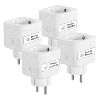 Image de Meross_Smart Prise Connectée (Type F), 16A WiFi Compatible avec Alexa, Google Home et SmartThings, Lot de 4 Suivi Consommation d&#039;Énergie pour Panneau Solaire Photovoltaïque