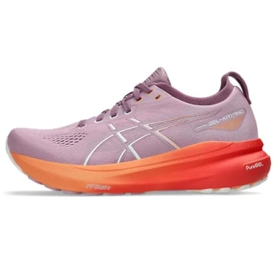 Image de Asics Gelkayano 31 Chaussures de running sur route, Femme, Taille: 37.5, Lilac/orange Tissu / matière synthétique