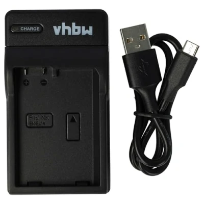 Image de vhbw Chargeur compatible avec Nikon D3400, D3500, D3300, D5100, D5200, D5300, D3100, D3200 caméra caméscope action cam + témoin de