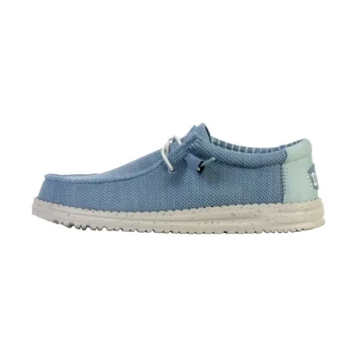 Image de HEYDUDE Wally Stretch Sox Chaussures pour Hommes Baskets avec Semelles Confortables Style Mocassin, Cloud Blue/Dawn Blue, 42