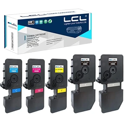 Image de LCL TK 5240 TK5240 Cartouche de Toner Compatible pour Kyocera 5240K 5240C 5240M 5240Y ECOSYS M5526 M5526cdw M5526cdn P5026 P5026cdn P5026cdw (2KCMY,5 Pack)