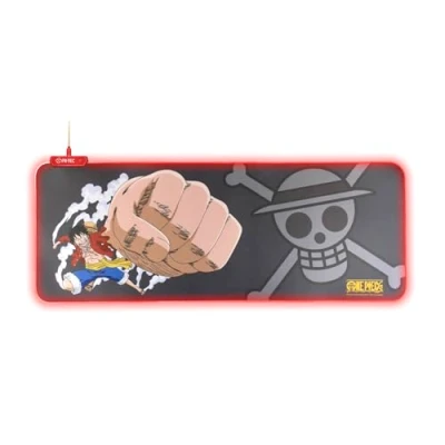 Image de FR TEC One Piece Luffy XL Tapis de Souris Lumière LED Rouge sur les Bords Base en Caoutchouc Antidérapante Neuf
