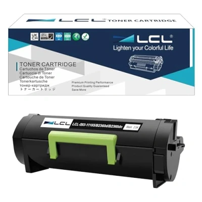 Image de LCL Cartouche de Toner Compatible 593 11165 7MC5J B2360d B2360dn (1 Noir) Remplacement pour Dell B3460dn B3465dn B3465dnf