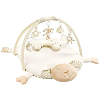 Image de Fehn Couverture d&#039;activités 3D avec Arche de jeux, Décor Mouton 5 jouets amovibles à attraper pour bébés et jeunes enfants partir 0+ mois Tapis d&#039;éveil comme cadeau naissance