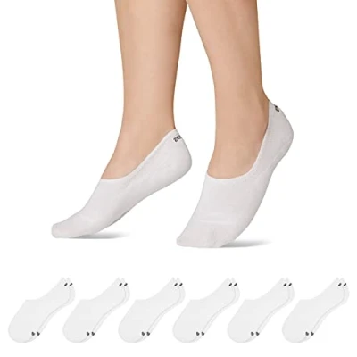 Image de Snocks invisible soquettes, Blanc, pointure 35 38 Lot de 6