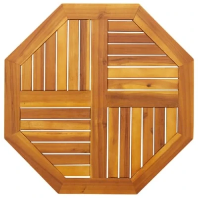 Image de vidaXL dessus de table 70x70x2 cm octogonal bois massif d&#039;acacia, rechange, plateau en bois, planche remplacement