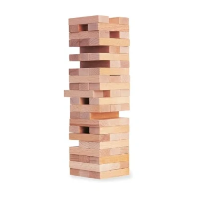 Image de Eichhorn 100002466 Jeu d&#039;empilage pour Toute la Famille, Tour d&#039;équilibre, en Bois Non traité, 54 pièces, Convient aux Enfants à partir de 5 Ans