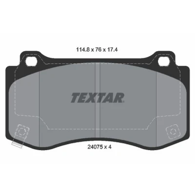 Image de TEXTAR 2407501 Jeu de plaquettes frein avec indicateur d&#039;usure CHRYSLER: 300C Berline, Touring, JEEP: GRAND CHEROKEE 3