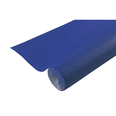 Image de Pro Nappe Réf 800619I Carton de 16 nappes jetables en papier gaufré Gaufrage unique, esthétique et profond Rouleau 6 M long 1,20 large Couleur bleu marine Fabriqué France