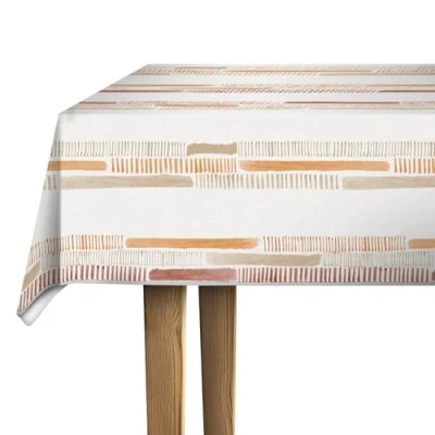 Image de d c fix nappe de table toile cirée Manhattan Dalinia arabesque anti tache en plastique PVC linge enduite pour intérieur et extérieur 140 cm x 110 rectangulaire