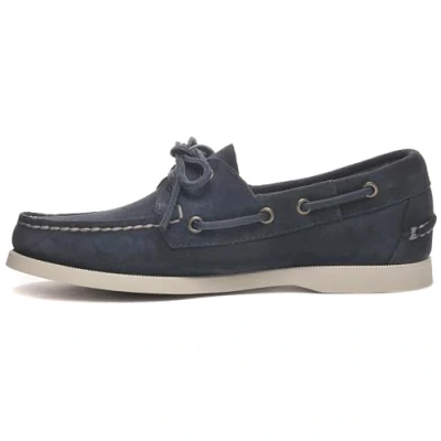 Image de Sebago Basse Portland Flesh OUT Chaussures bateau, Homme, Taille: 43.5, Bleu inverse Cuir