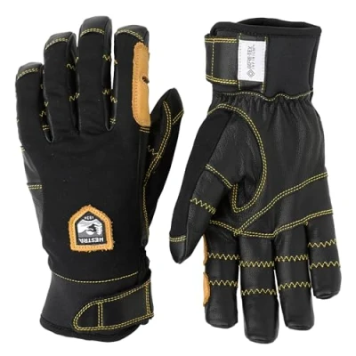 Image de Hestra Gants de Travail en Plein air : Ergo Grip d&#039;équitation par Temps Froid, Noir/Noir, 11