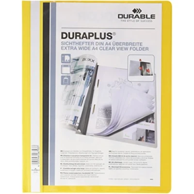Image de Durable 257904 Duraplus Chemise de Présentation à Lamelles Couverture PersonnaliSable A4+ Jaune Lot 25