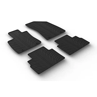 Image de Gledring 0764 Ensemble de tapis sol Caoutchouc avant et arrière 4 noir MG: ZS SUV