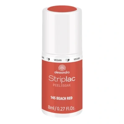 Image de alessandro Striplac Vernis à ongles UV Beach Red Doux et durable Facile enlever grâce la technologie Peel Off Vegan sans cruauté envers les animaux 8 ml