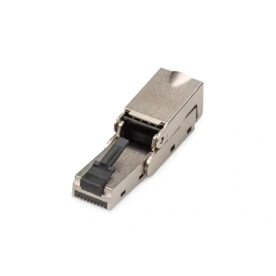 Image de DIGITUS DN 93636 Connecteur réseau Cat 6A Blindage à 360 Coudable RJ45 Cat6A 500 MHz 10GBase T 10 Gbit/s AWG 27/7 22/1