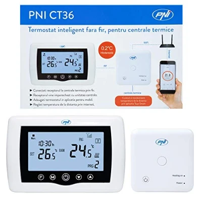 Image de Thermostat Intelligent PNI CT36 sans Fil, avec WiFi, contrôle Internet, pour centrales Thermiques, APP TuyaSmart