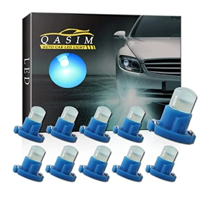 Image de Qasim 10x T4.2 Ampoules LED COB 1SMD Bleu pour Tableau de Bord Voiture Compteur Vitesse Jauge d&#039;Instrument DC 12V