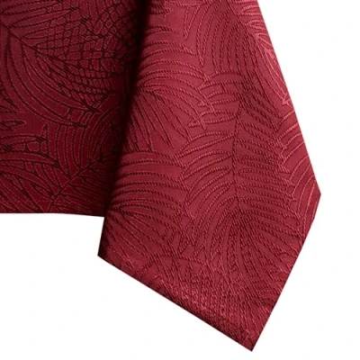 Image de AmeliaHome Nappe Effet Lotus déperlant Polyester Bordeaux Gaia 150x220 cm