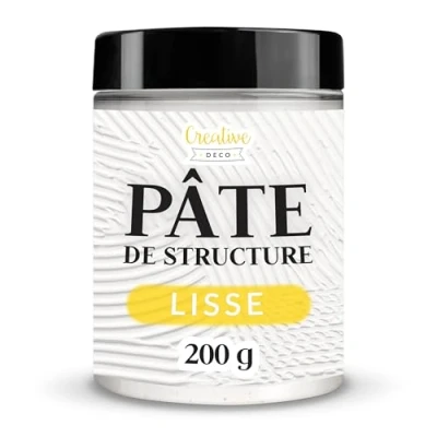 Image de Creative Deco Modeling Paste Pâte de Structure Lisse 200g à Relief pour Peinture Acrylique Modelling Texturée Pate Modelage Effet 3D et Texture Art