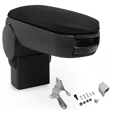 Image de pro.tec Accoudoir Central avec Compartiment rembourré Textile Noir