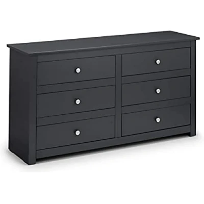 Image de Julian Bowen Commode à 6 tiroirs Radley, anthracite