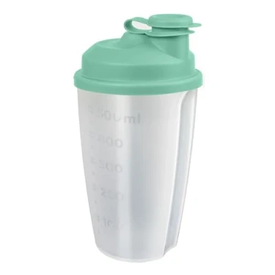 Image de Westmark Gobelet Mélangeur/Shaker avec Echelle/Graduation de mesure, Disque Mélangeur amovible et Bec verseur refermable, Capacité : 0,5 l, 2435227M, Vert menthe