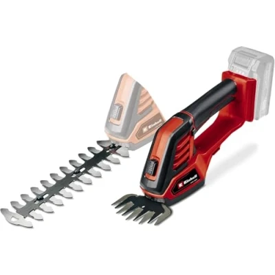 Image de Einhell Cisaille à gazon sans fil GE CG 18/100 Li Solo Power X Change (18V, boîte de vitesses couverte, changement lame outil) Livré Batterie ni Chargeur