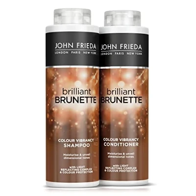 Image de John Frieda Brilliant Brunette Colour Protecting Moisturising Shampoo 500ml &amp; Conditioner by