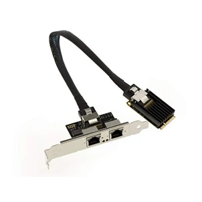Image de KALEA INFORMATIQUE Carte Mini PCI Express (MiniPCIE) 2 Ports RJ45 LAN GIGABIT ethernet avec Chipset Intel I350 mPCIe NIC 10/100 / 1000