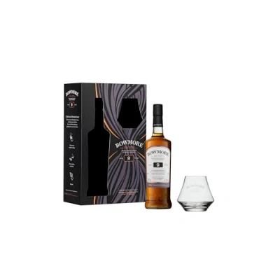 Image de Bowmore 9 ans Islay Single Malt Scotch, coffret avec 1 verre, Whisky Ecossais, 40% 70 cl