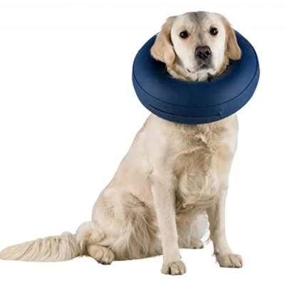 Image de Trixie Collier de Protection Gonflable pour Chien Bleu Taille S/M