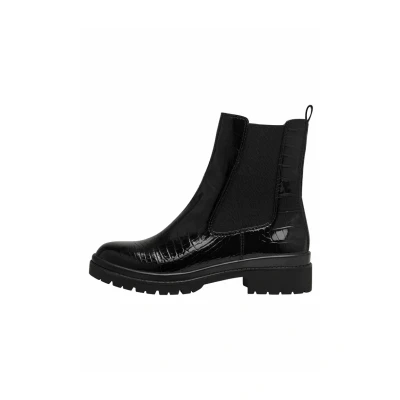 Image de Tamaris MIT Touchit Bottines, Femme, Taille: 40, Black croco Imitation cuir/textile