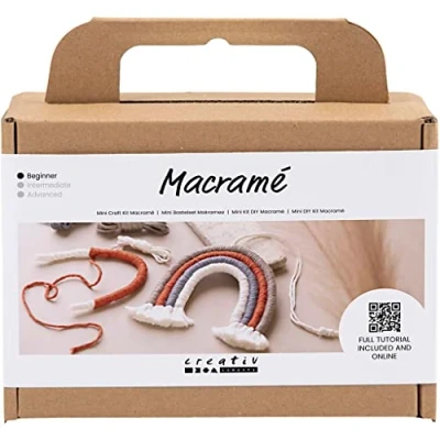 Image de Creativ Mini Kit d&#039;artisanat en macramé, arc ciel, 1 paquet