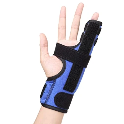 Image de Scurnhau attelle de doigt Pinky, réglable 4ème ou 5ème, main d&#039;attelle métacarpien pour la fracture du boxeur, l&#039;arthrite, tendinite, XS