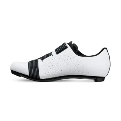Image de Fizik Mixte R5 Tempo Powerstrap Chaussures de Cyclisme, Blanc/Noir, 11 UK