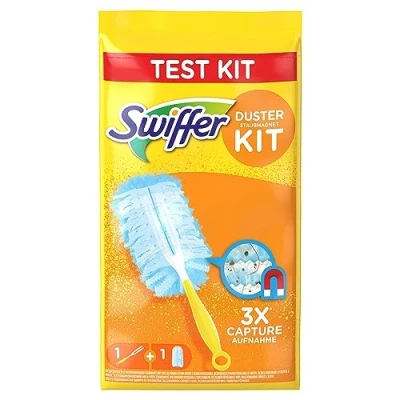 Image de Swiffer Duster Attrape &amp; Retient Kit De Dépoussiérage (1 Manche Et 1 Recharges)