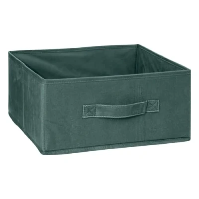 Image de Boîte de Rangement en Velours Vert Kaki FIVE 31 x 15 cm Polypropylène et Polyester