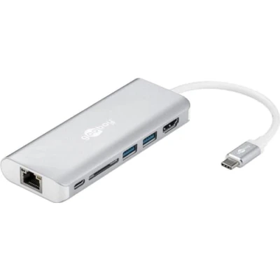 Image de Goobay 76788 station d&#039;accueil USB Type C Argent Neuf