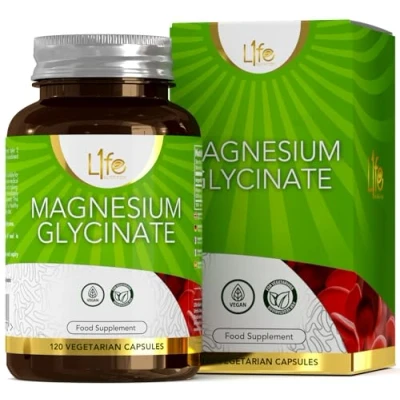 Image de LN Glycinate de Magnesium Capsule 120 Suppléments Végétaliens Bisglycinate Magnésium 1250mg Fournissant 250mg Elémentaire par Dose Sans OGM Gluten Allergène