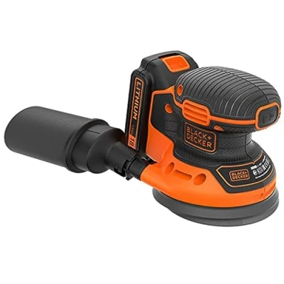 Image de BLACK+DECKER BDCROS18 QW Ponceuse excentrique 18 V, Orange, Set de 4 Pièces