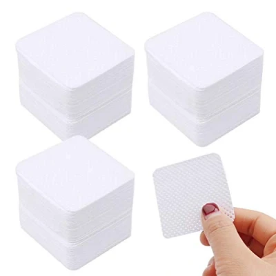 Image de 300pcs Coton Cleaner Degraissant Gel Lingettes à Ongles Non Pelucheux de Vernis Semi Permanent Blanc