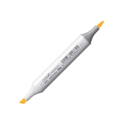 Image de COPIC Sketch FY1, Fluorescent Yellow Orange, Twin Marker avec Une Pointe Moyenne et Pinceau