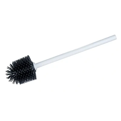 Image de WENKO brosse WC en silicone, de rechange pour avec manche antibactérien et tête interchangeable silicone un nettoyage hygiénique des toilettes, (L/P x H) : Ø 7,5 35 cm, blanc